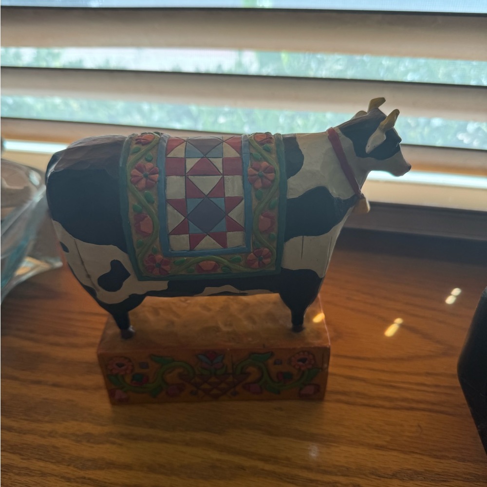 Jim Shore Black and White Cow Figurine